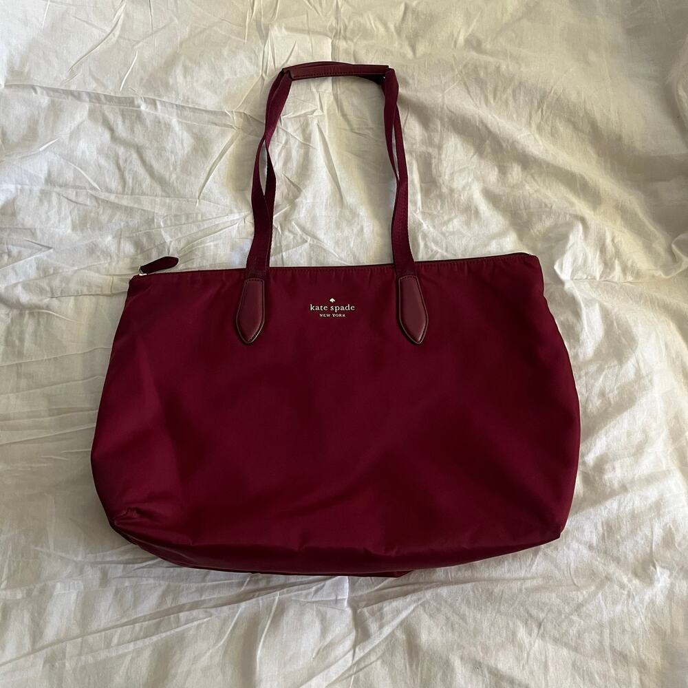 KATE SPADE NEW YORK | Burgundy Red Mel Packable Tote Bag